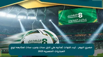 حصري اليوم.. تردد قنوات ثمانية على نايل سات وعرب سات لمتابعة أروع المباريات الحصرية 2025